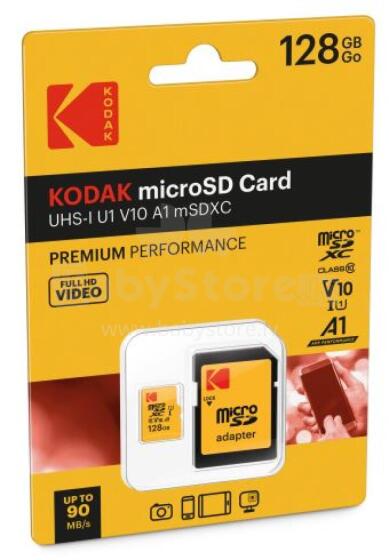 Kodak mSD 128GB UHS-I U1 V10 A1 Premium EKMSDM128GXC10K