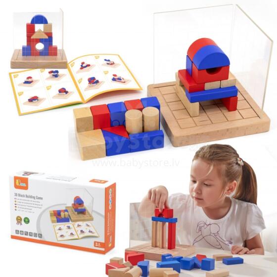 VIGA Wooden Building Game 3D Montessori