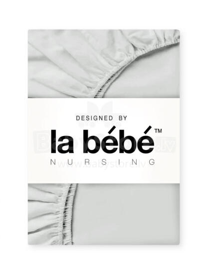 La Bebe™ Satin 89x38X5cm Art.760325 Pelēks palags ar gumiju
