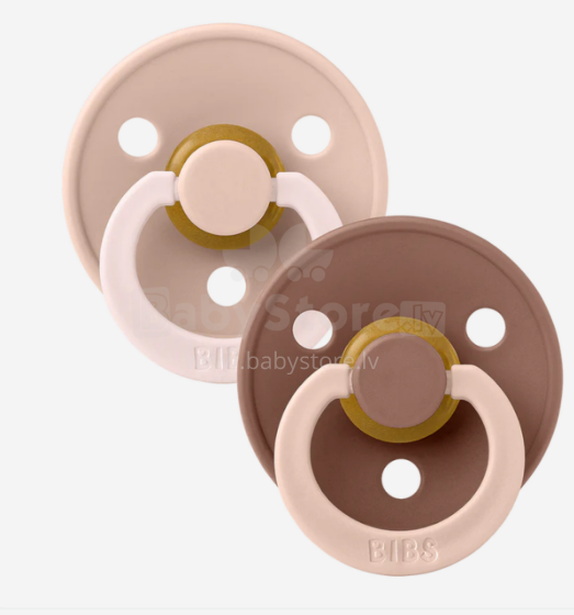 Bibs Studio Colour Round Art.257319 Woodhuck  Pacifier, 100% natural  0-6  (2pcs)