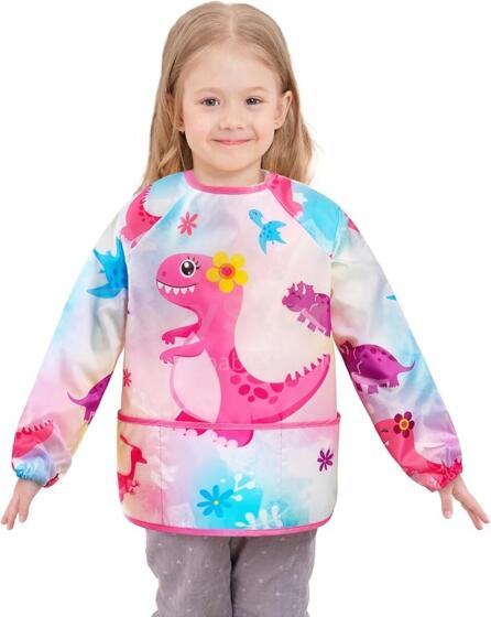 Waterproof Painting Coat Art.257377 Слюнявчик с рукавами и кармашком, большой