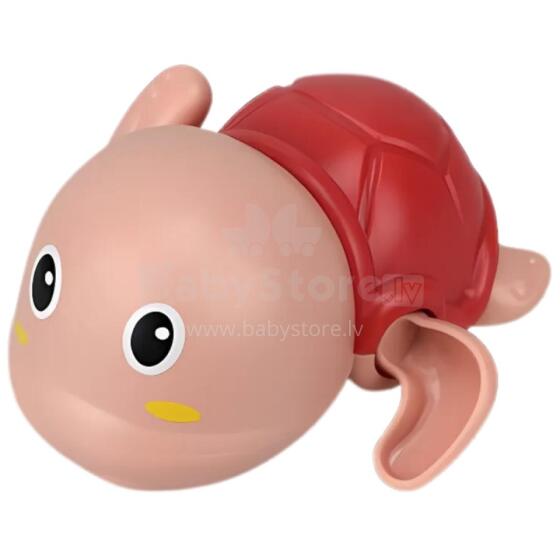 Woopie Floating Wind-Up Turtle Toy for Bathing Pink