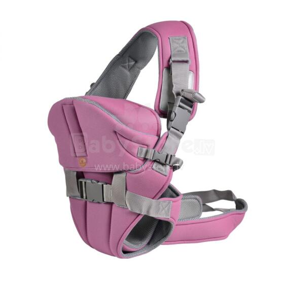 Mini Baby Carry Go  Art.BB003 Pink Сумка переноска кенгуру 2 в 1 ( 3,6 до 12 кг)