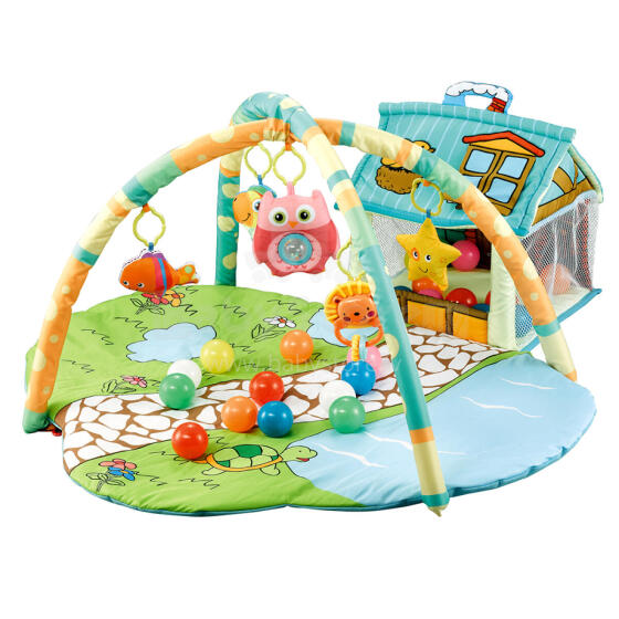 Mini Baby Playmat Happy Farm Art.257783 Green Игровой развивающий коврик 0+