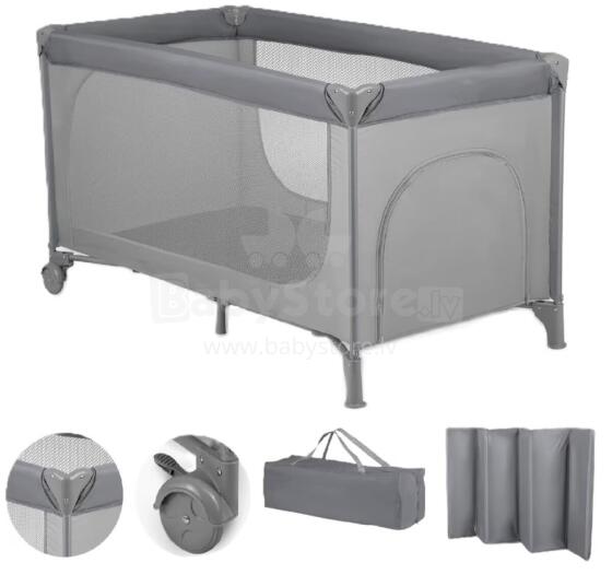 Mini Baby Travel Bed Uno Art.257788 Grey Bērnu manēžā ceļojumu gulta