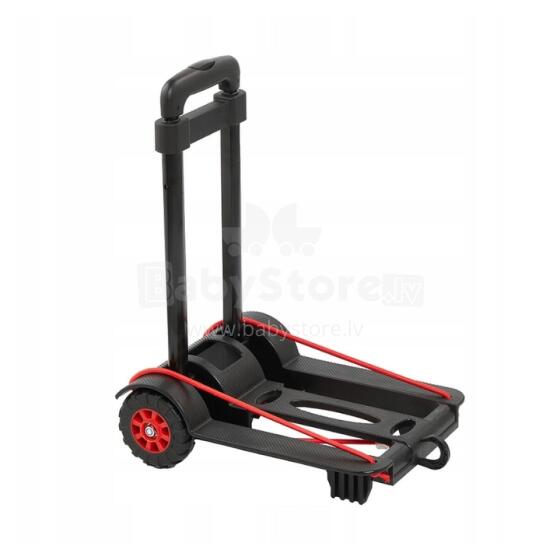 Easy-to-fold transport trolley with a load capacity of up to 50 kg Mick 34x24.5x93.5cm black
