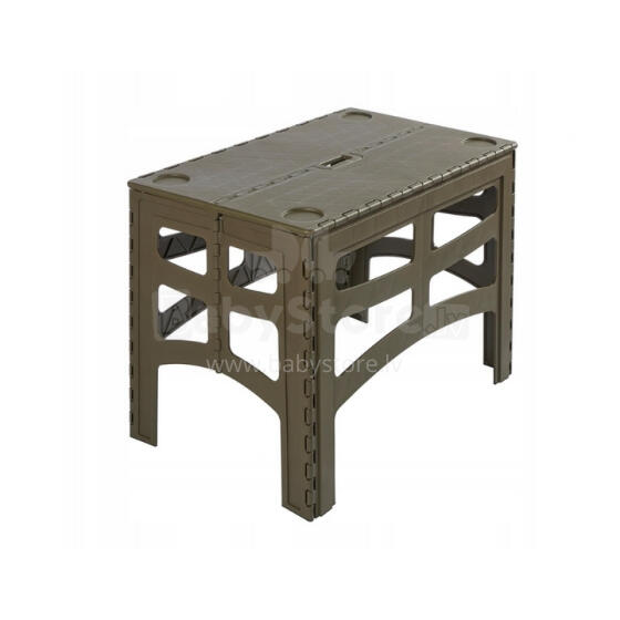 Salokāms āra galds L ar kravnesību līdz 80kg Timo 70x45x55cm olīvu krāsā 
