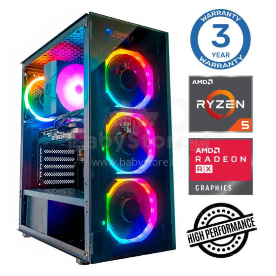 INTOP Ryzen 5 5500 32GB 1TB SSD M.2 NVME RX580 8GB no-OS