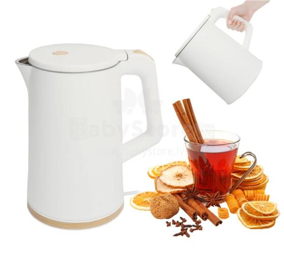 Cordless Electric Travel Kettle 1500W 1.7L Rotating Base White