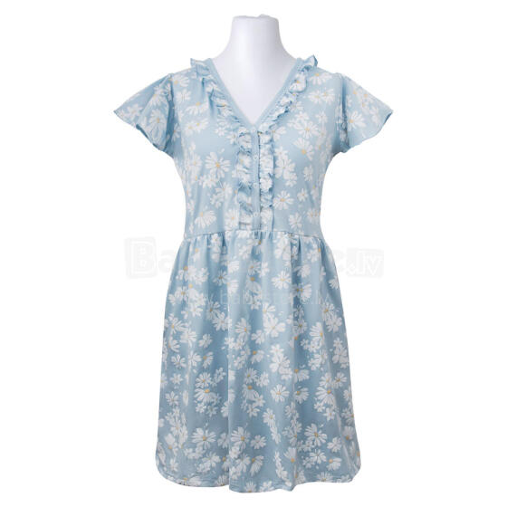 EWA 978558 LINDA Grūtniecības Krekls Zilā Krāsā ar Margueritēm XXL