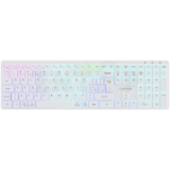 CANYON keyboard HKB-W11 UK/US RGB Dual Mode Wireless White