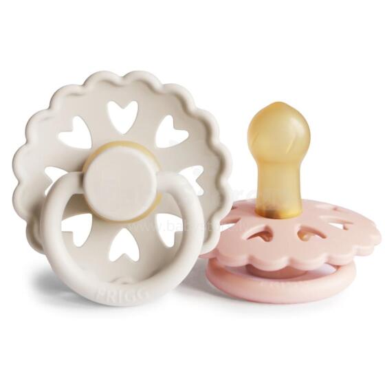 Frigg Fairytale Round Latex Art.100151 The Ugly Duckling/The Little Match Girl  Apaļš māneklītis (knupītis) no 100% naturāla kaučuka no 0-6 mēn. (2 gb.)