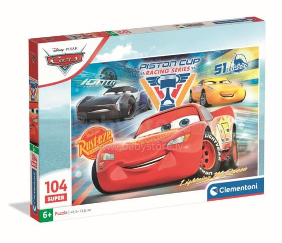 CLEMENTONI puzle Cars, 104 gab., 25047