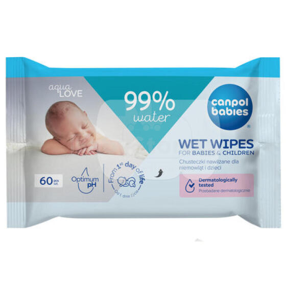 CANPOL 14/200 Moist Wipes for Infants and Children 60 pcs