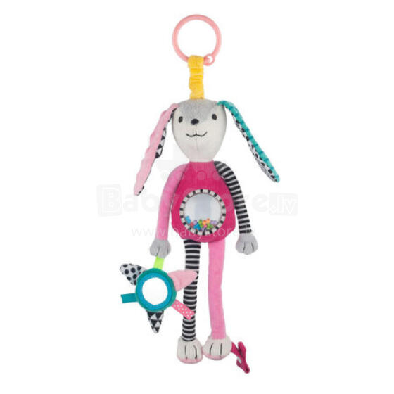 CANPOL 68/061_pin Plush Toy with Rattle and Mirror LONG EARS