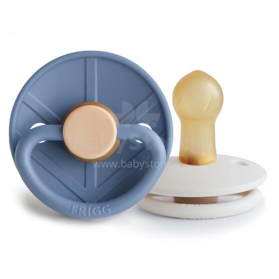 Frigg Little Viking Round Latex  Art.101536 Harald/Sigrid Pacifier (nipple) made of 100% natural rubber 0-6 months (2 pcs.)