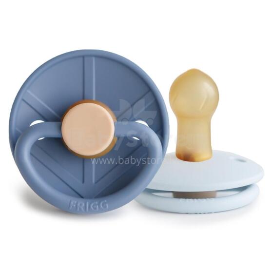 Frigg Little Viking Round Latex  Art.101535 Harald/Knud  Pacifier (nipple) made of 100% natural rubber 0-6 months (2 pcs.)