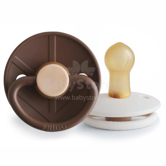Frigg Little Viking Round Latex  Art.101537 Bjorn/Sigrid Apaļš māneklītis (knupītis) no 100% naturāla kaučuka no 0-6 mēn. (2 gb.)