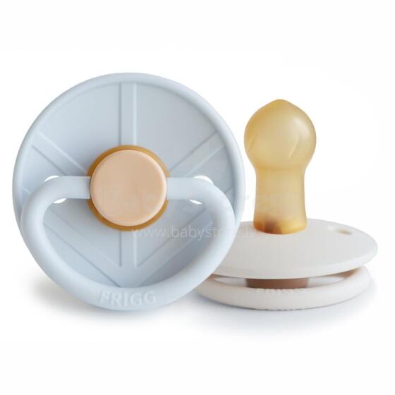 Frigg Little Viking Round Latex  Art.101548 Knud/Sigrid Pacifier (nipple) made of 100% natural rubber 6-18 months (2 pcs.)