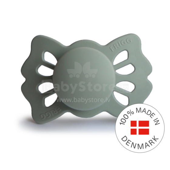 Frigg Lucky Symmetrical Silicone Pacifier  Art.10215 Sage Apaļš māneklītis (knupītis) no 100% naturāla silikona no 0-6 mēn. (1 gb.)