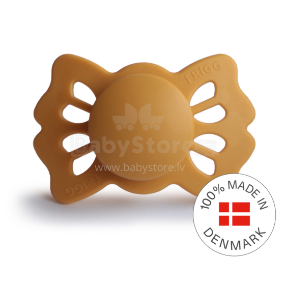 Frigg Lucky Symmetrical Silicone Pacifier  Art.10212 Honey Gold  Pacifier (nipple) made of 100% natural rubber 0-6 months (1 pcs.)