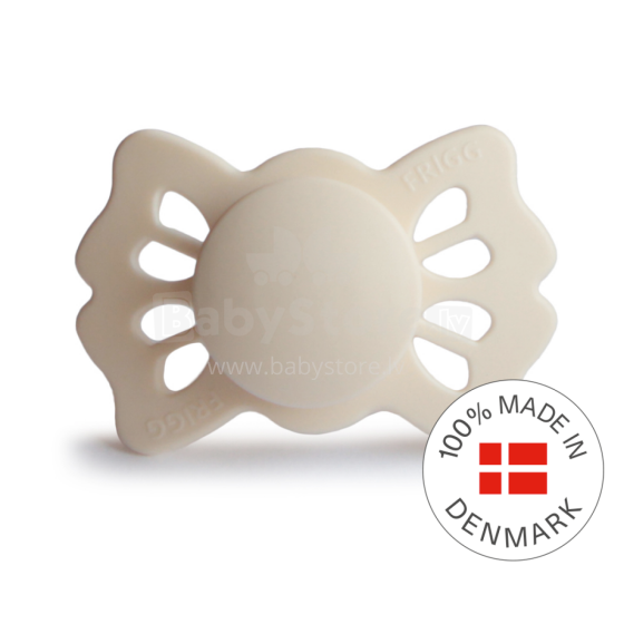 Frigg Lucky Symmetrical Silicone Pacifier  Art.10188 Cream Apaļš māneklītis (knupītis) no 100% naturāla silikona no 0-6 mēn. (1 gb.)