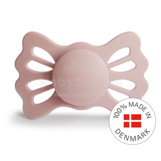 Frigg Lucky Symmetrical Silicone Pacifier  Art.10222 Blush Apaļš māneklītis (knupītis) no 100% naturāla silikona no 0-6 mēn. (1 gb.)