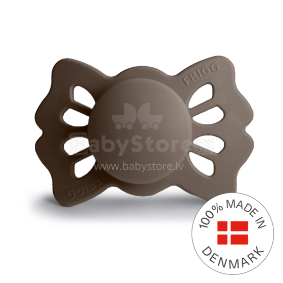 Frigg Lucky Symmetrical Silicone Pacifier  Art.10586 Portobello Apaļš māneklītis (knupītis) no 100% naturāla silikona no 0-6 mēn. (1 gb.)