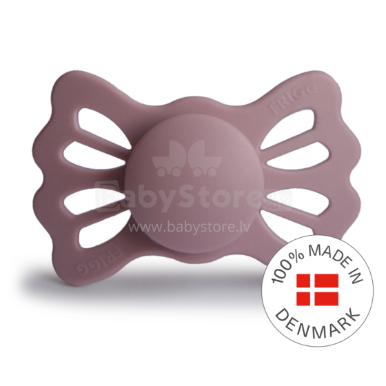 Frigg Lucky Symmetrical Silicone Pacifier  Art.10226 Twillight Mauve Apaļš māneklītis (knupītis) no 100% naturāla silikona no 6-18 mēn. (1 gb.)