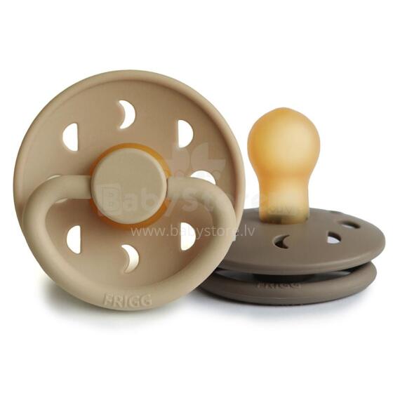 Frigg Moon Phase Round Latex Art.76291501 Croissant/Portobello Pacifier (nipple) made of 100% natural rubber 0-6 months (2 pcs.)