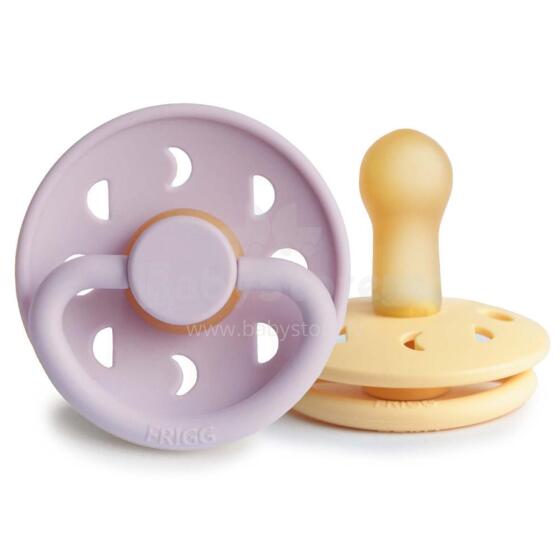 Frigg Moon Phase Round Latex Art.76292498 Pale Daffodil/Soft Lilac Пустышка(соска) из 100% натурального каучука 6-18 мес.(2 шт.)