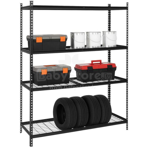 Steel garage rack with 4 shelves 183x150x54 cm
