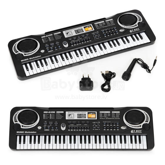 Keyboard piano for kids with microphone + power supply