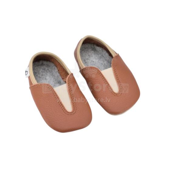 Bebe Basic Kids Hip-Hop Punsa Gymnastics Shoes Art.SB131 Eco Terracota Vingrošanas, sporta dejošanas čības ar ādas zoli