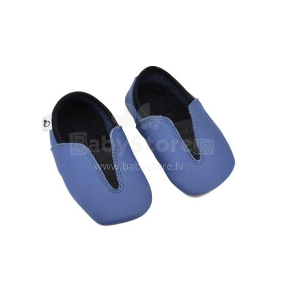 Bebe Basic Kids Hip-Hop Punsa Gymnastics Shoes Art.SB131 Eco Blue  Чешки гимнастические c кожанной подошвой
