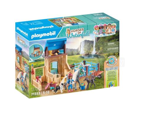 PLAYMOBIL WORLD OF HORSES Zirgu stallis ar Amēliju un Čukstiņu 71353