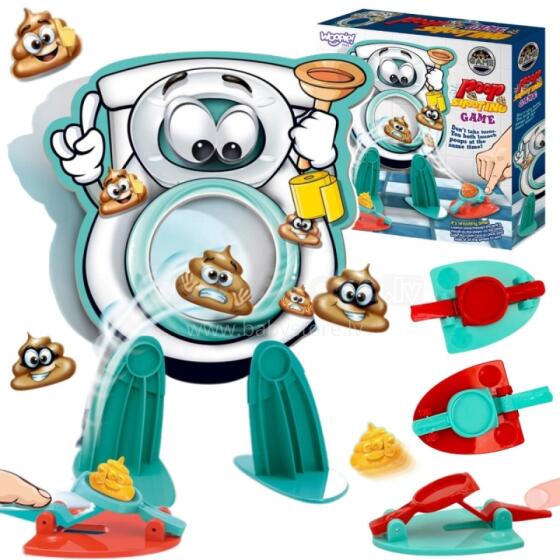 WOOPIE Family Dexterity Game Poop Shot to the Toilet