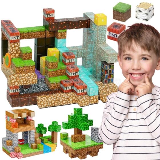 WOOPIE Magnetic Construction Blocks 3D Cubes Educational Set 63 pcs