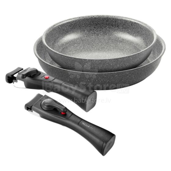 Set of 2 Torre pans &Oslash;24cm and &Oslash;28cm + 2 removable handles 