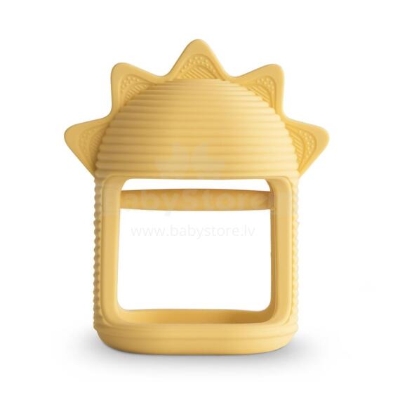 Mushie No Drop Silicone Sensory Teether  Art.101474 Augstākas kvalitātes - silikona grabulis (100% dabisks)
