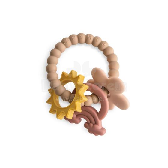 Mushie  Silicone  Teether Ring Art.101321 Силиконовая погремушка (100% натуральная)