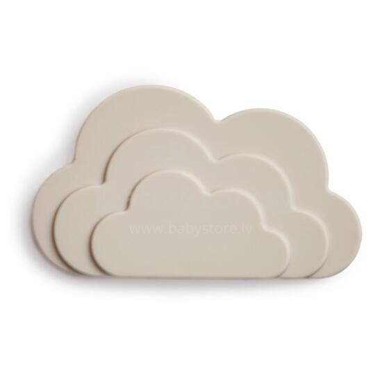 Mushie  Silicone Teether Cloud Art.2560284 Augstākas kvalitātes - silikona grabulis (100% dabisks)