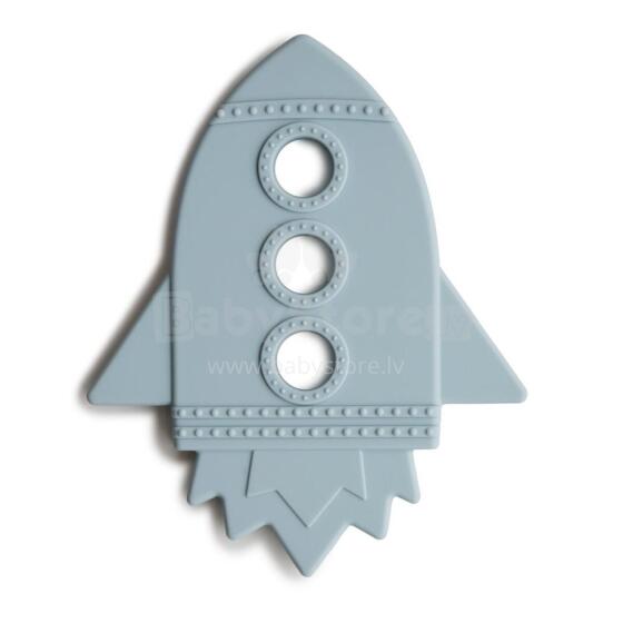 Mushie  Silicone Teether Rocket Art.2560455 Augstākas kvalitātes - silikona grabulis (100% dabisks)