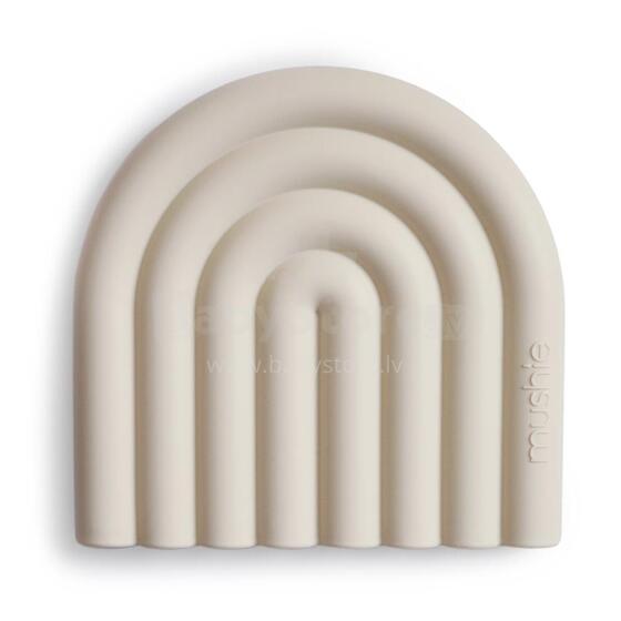 Mushie  Silicone Teether Rainbow Art.2560267 Augstākas kvalitātes - silikona grabulis (100% dabisks)