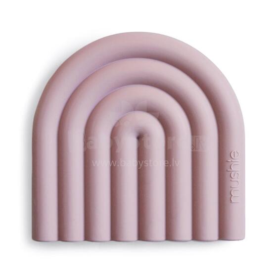 Mushie  Silicone Teether Rainbow Art.2560266 Augstākas kvalitātes - silikona grabulis (100% dabisks)