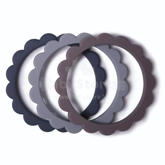 Mushie  Silicone Teether Flower Bracelet Art.2600279 Silicone rattle (100% natural)
