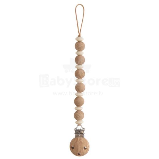 Mushie Silicone Pacifier Clip Art.100069 Māneklīša ķēde (Knupja turētājs) ar klipsi