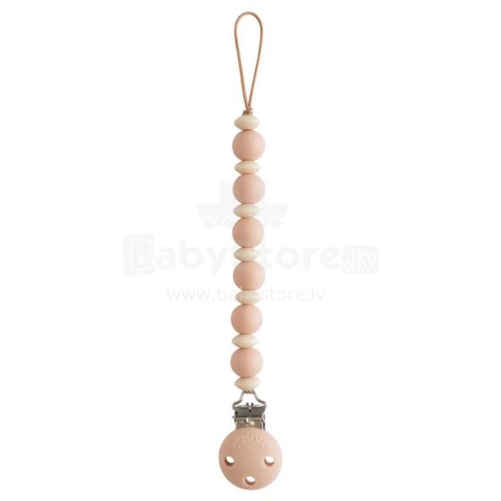 Mushie Silicone Pacifier Clip Art.100070 Māneklīša ķēde (Knupja turētājs) ar klipsi