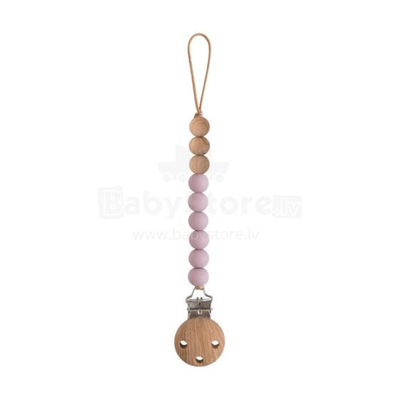 Mushie Silicone Pacifier Clip Eva Art.2090107 Mauve  Māneklīša ķēde (Knupja turētājs) ar klipsi