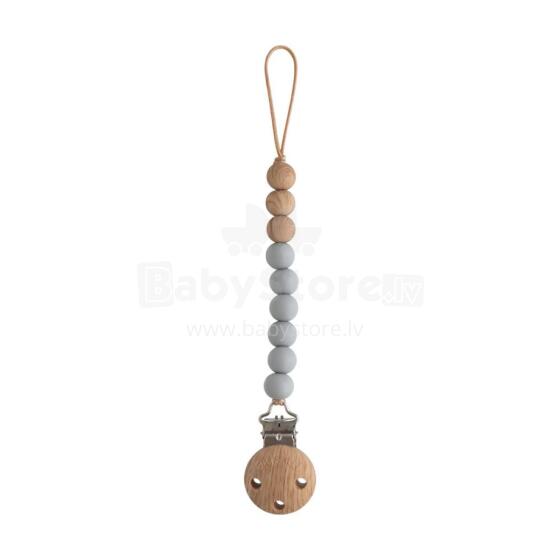 Mushie Silicone Pacifier Clip Eva Art.2090194 Stone Держатель для пустышки